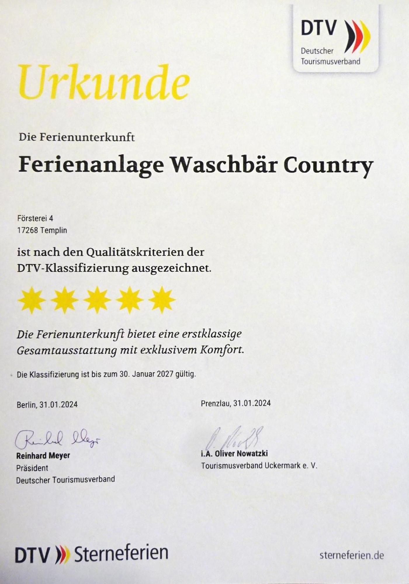 Ferienanlage Waschbaer Country Templin Exterior photo